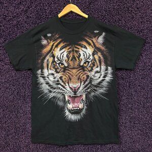 Exotic Wildlife Big Face Tiger Animal Conservation T-Shirt L
